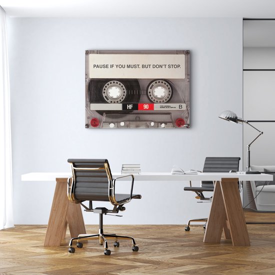 Luxe Canvas Schilderij Cassette | 40x60 | Woonkamer | Slaapkamer | Kantoor | Muziek | Design | Art | Modern | ** 4CM DIK! 3D EFFECT**