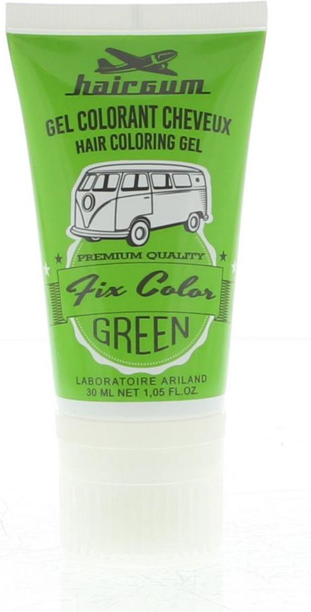 Hairgum Niet-permanente kleur Fix Color Groen Styling Gel (30 ml)