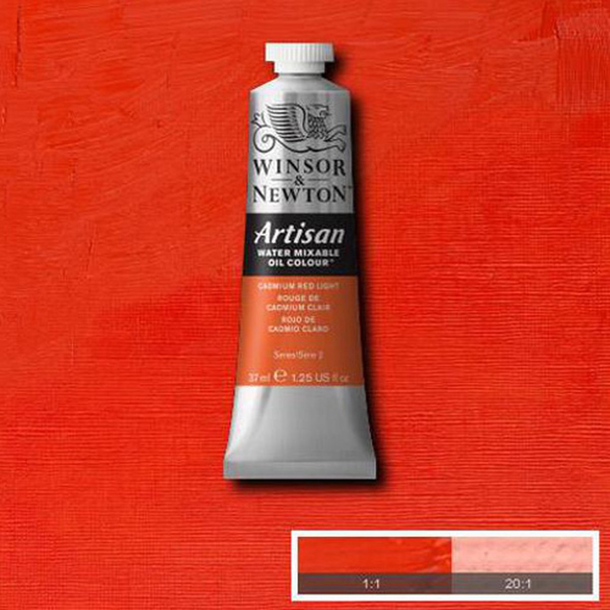 Winsor & Newton Artisan Water Mixable Oil Colour Cadmium Red Light 100 37ml