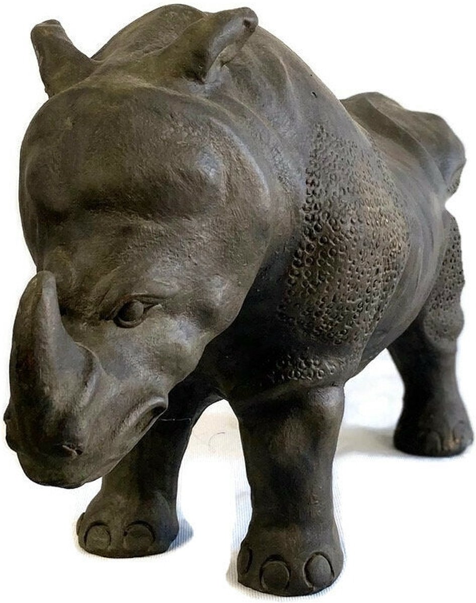 Handgemaakte neushoorn / handgemaakt beeld / Indonesisch beeld