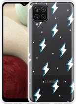 Hoesje Geschikt voor Samsung Galaxy A12 Bliksemschichten