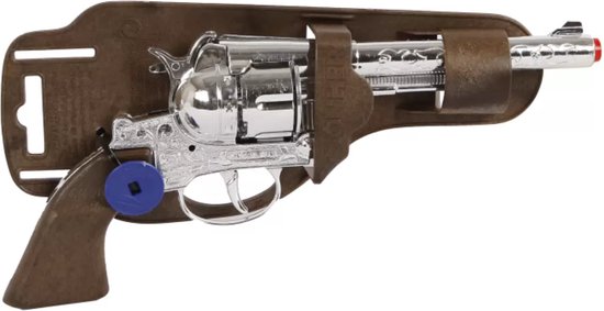 Gonher - Cowboy speelgoed revolver/pistool metaal 12-schots plaffers