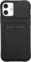 Hoesje geschikt voor iPhone 13 Mini - Backcover - Pasjeshouder - Portemonnee - Camerabescherming - TPU - Zwart