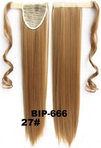Wrap Around paardenstaart, ponytail hairextensions straight blond - 27#