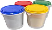 Creall Vingerverf - Assorti - 4 kleuren - 4 x 160 gram - Geel / Groen / Rood / Blauw