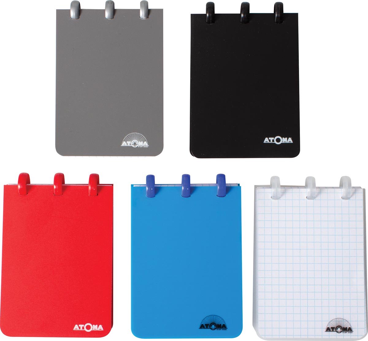 Atoma notitieboekje ft A7, 120 bladzijden, PP, geruit 5 mm, geassorteerde kleuren 36 stuks