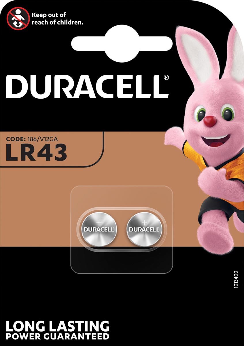 20 Stuks (10 Blisters a 2St) - Duracell G12 / LR43 / 186 batterij