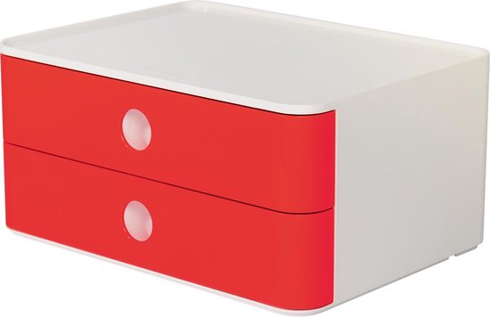 HAN Smart-box Allison - 2 lades -  stapelbaar - kersen rood - HA-1120-17