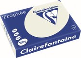 Clairefontaine Trophée Pastel, gekleurd papier, A4, 160 g, 250 vel, parelgrijs 4 stuks