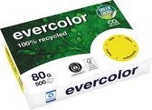 Clairefontaine Evercolor, gekleurd gerecycleerd papier, A4, 80 g, 500 vel, citroengeel 5 stuks