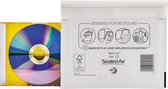 Mail Lite® CD/DVD Luchtkussenenvelop, 180 x 160 mm, Kraftpapier, Wit (doos 100 stuks)