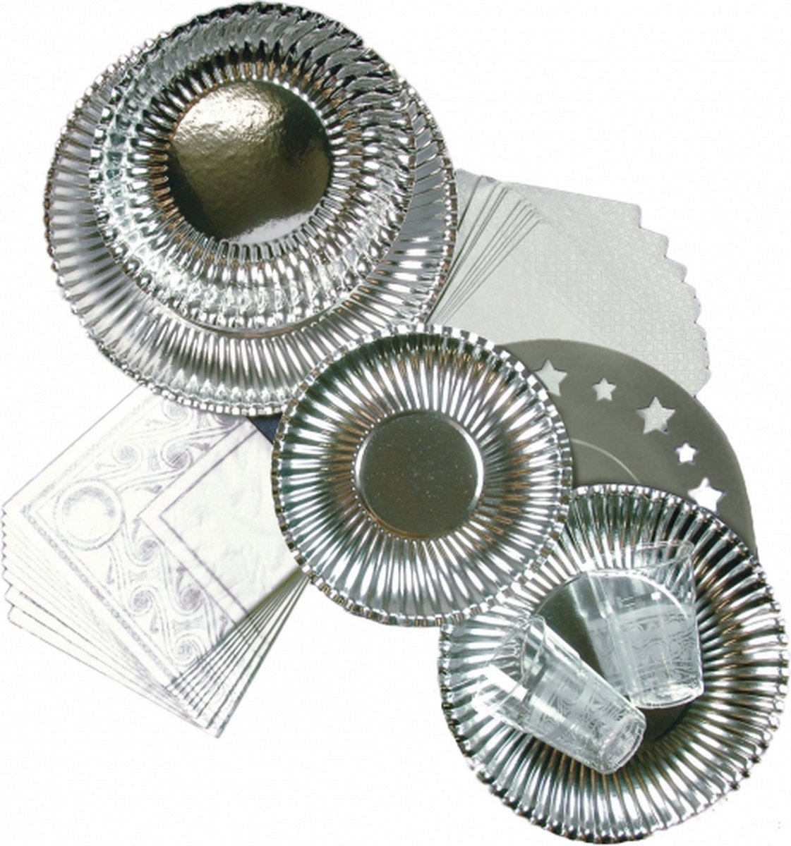 Bord Let's Party - set van 8 - ø23 cm