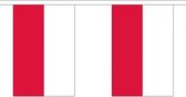2x Buiten vlaggenlijn Polen 3 meter - Poolse vlag - Supporter feestartikelen - Landen decoratie en versieringen