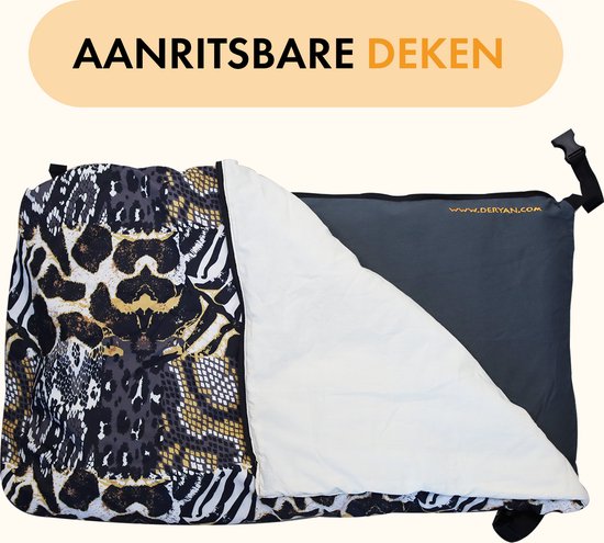 Deryan AirTraveller Vliegtuigbedje - Reiskussen met matras - compact opgevouwen - Zoo
