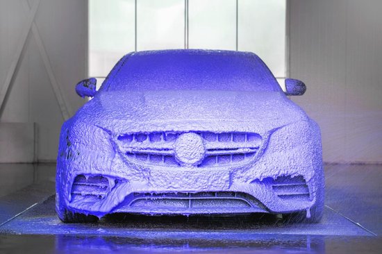 Mousse de neige bleue ProNano  Shampoing voiture sans contact avec mousse  de neige bleue - ProNano