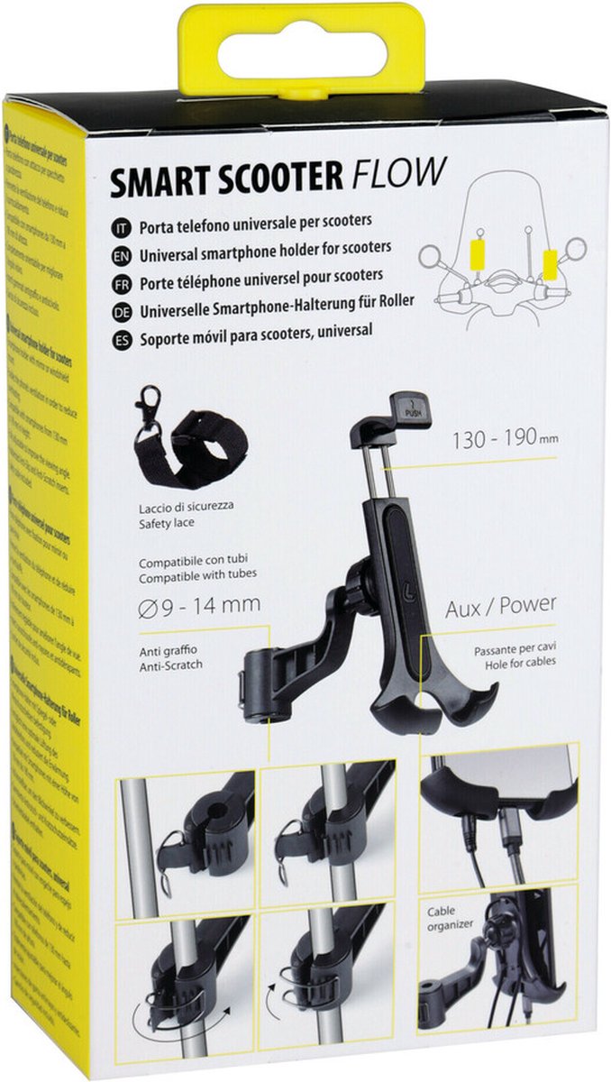 Lampa Telefoonhouder voor Scooter - Geschikt voor Motor - Fatbike - Vespa - Piaggio - La Souris – foto 8