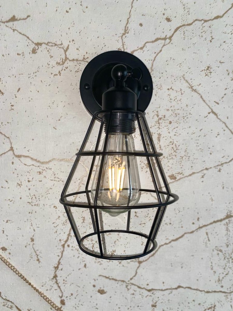 Smart Quality 3 in 1 Retro Vintage lamp - Muurlamp - Tafellamp - Plafondlamp - inclusief Edison lamp - 180° verstelbaar