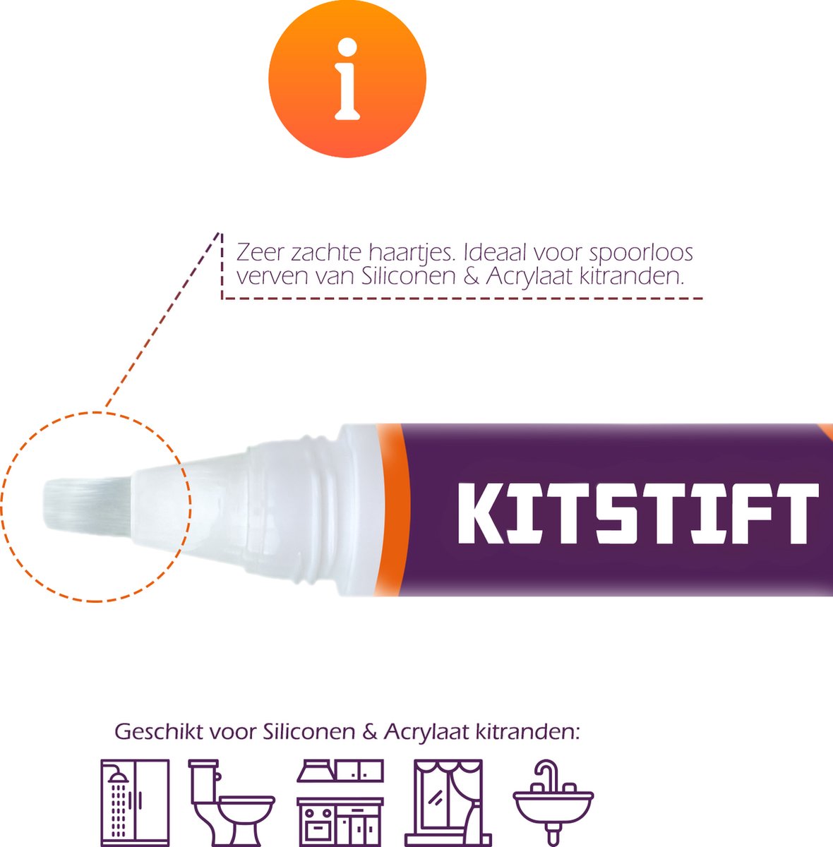 Tulipaint Kitstift (Zwart) - Kitverf - kit verven - siliconenkit verven -  kit... | bol.com