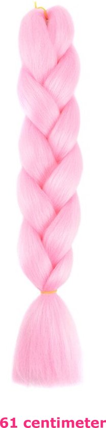 cheveux roses - tresse - faux cheveux - tresse - 60cm - hair roses en tresse - tresse