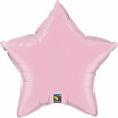 Folie ballon lichtroze ster 50 cm