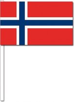 10 zwaaivlaggetjes Noorwegen 12 x 24 cm