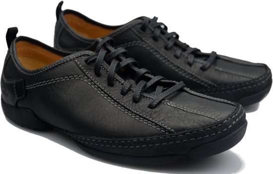 Clarks RELAX SUN Chaussures à lacets très souples en cuir et textile noir  pour homme *... | bol.com