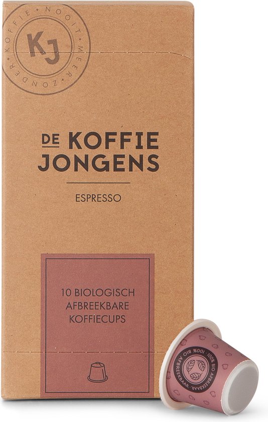 Nespresso cups - De Koffiejongens - Espresso - 100% biologisch afbreekbaar - 60 cups - 100% Nespresso compatible