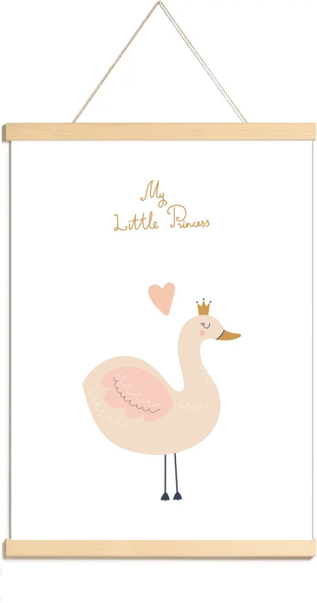 Goedkoopste Happy Walls - Babykamer Poster Canvas - Prinses Zwaan - A3