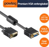 Powteq - 3 meter premium VGA verlengkabel - VGA male naar VGA female