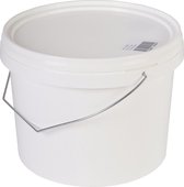 10 x 20 liter emmer met deksel, transparant, stapelbare melk-/voorraademmer, honingemmer, kunststof emmer met levensmiddelvrijgave, voedselveilige container, lege emmer voor meel, wateremmer, 10 stuks