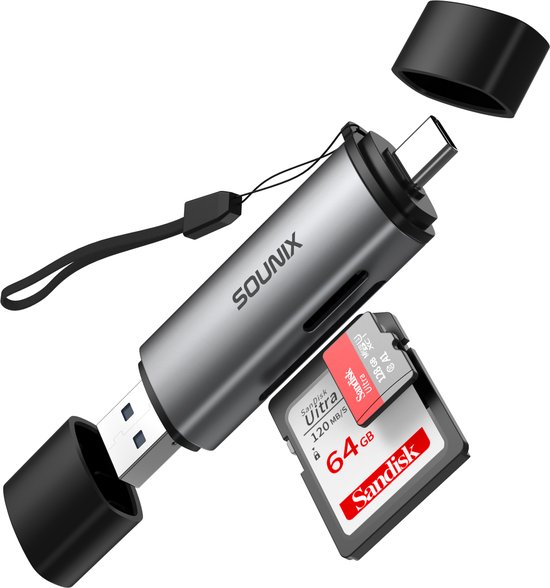 Sounix SD Kaartlezer - USB 3.0 Card Reader