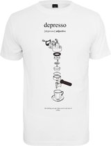 Mister Tee - Depresso Heren T-shirt - L - Wit