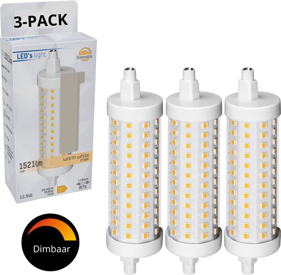 ProLong LED R7S staaflampen 118 - 12.5W vervangt 100W - Warm wit