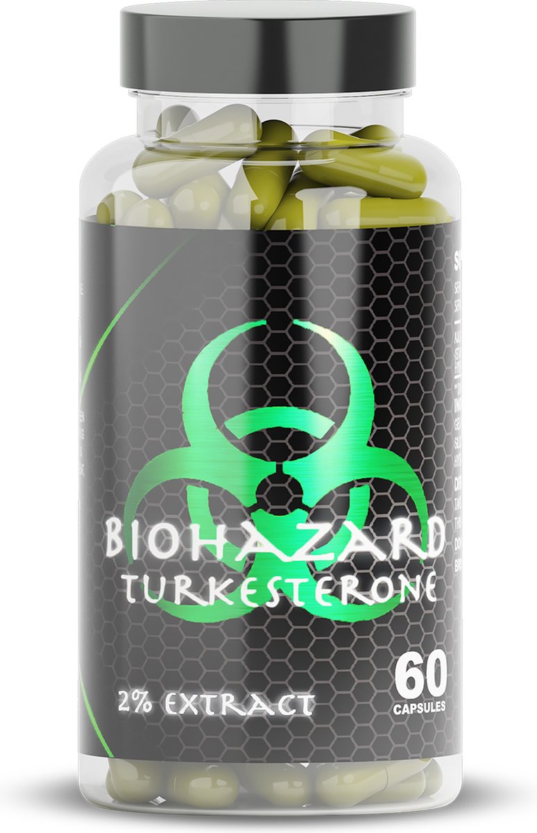 Turkesterone - 2% Extract - 500mg - 60 Capsules - Testosterone booster - Testosterone capsules - Afvallen - Fatburner