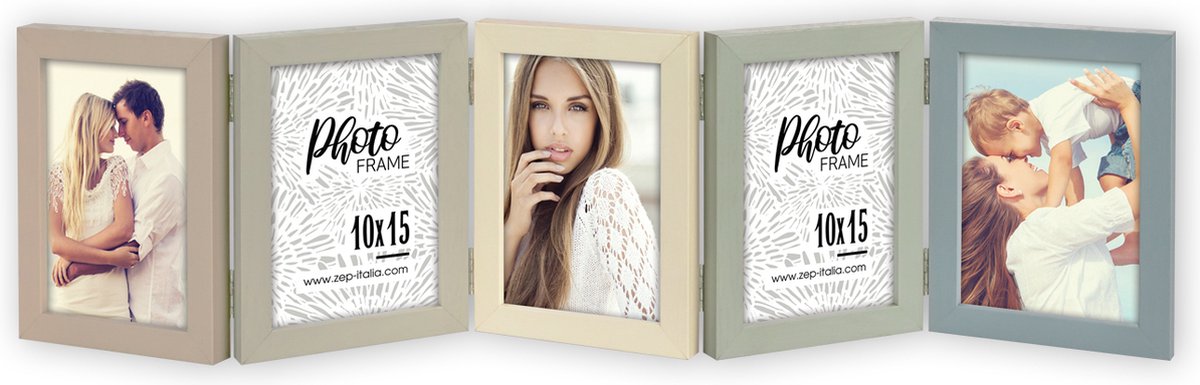 Zep Houten multi Fotolijst Imola voor 5 foto's 10x15 - SN855 Multicolour