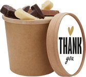 Chocolade Gereedschap Bio Snoepbeker XXL [THANK YOU] - Cadeau - Geschenk - Bedankt - Bedankje