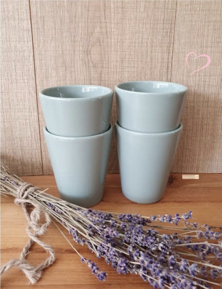 Cozinezz Beker250 ml, grey- set van 4