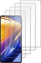 Screenprotector geschikt voor Xiaomi Poco F4 - Gehard Glas Beschermglas Tempered Glass Screen Protector - 4 Stuks