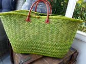 Strandtas Riet Groen Ibizastyle