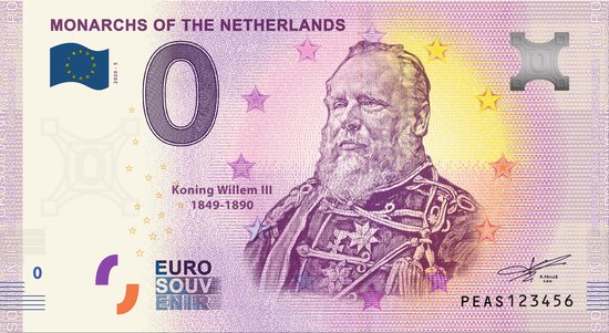 Afbeelding van het spel 0 Euro biljet Nederland 2020 - Koning Willem III LIMITED EDITION