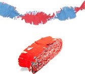 Set van 2x stuks rood-wit-blauwe versiering crepe-papier feestslingers van 24 meter - Holland/Nederland/USA