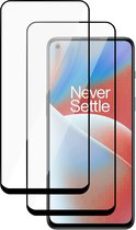 Screenprotector geschikt voor OnePlus Nord 2T - Tempered Glass Full Screen Protector - 2 Stuks