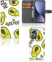 GSM Hoesje Xiaomi 12 Pro Mobiel Bookcase Valentijn Cadeautje Haar Avocado Singing