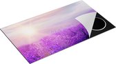 Chefcare Inductie Beschermer Bloemenveld met Paarse Lavendel - 90x50 cm - Afdekplaat Inductie - Kookplaat Beschermer - Inductie Mat