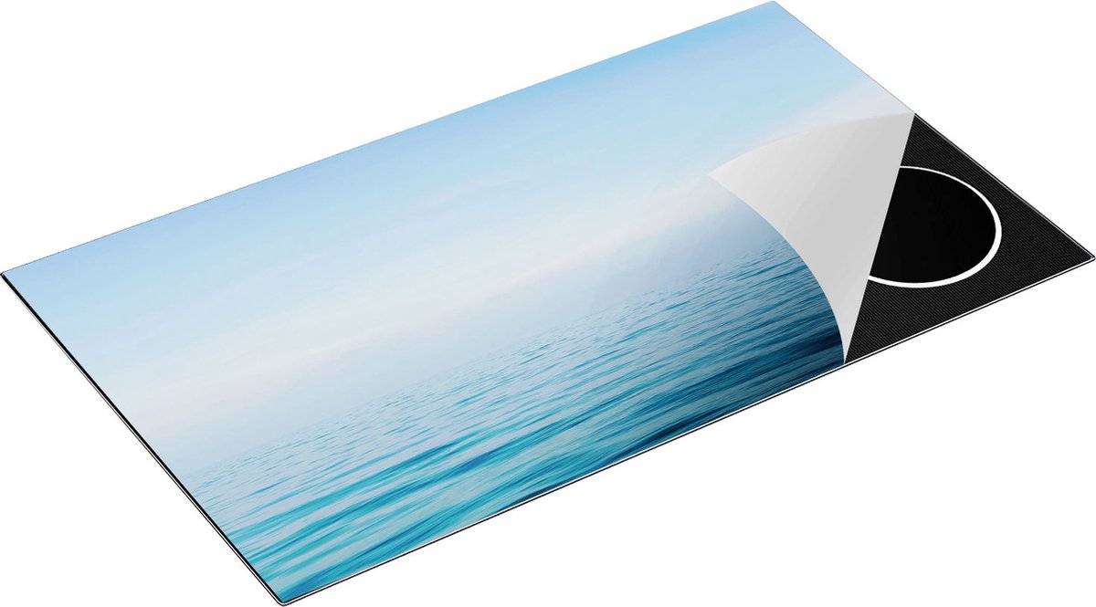 Chefcare Inductie Beschermer Zee met een Blauw Hemel Achtergrond - 90x52 cm - Afdekplaat Inductie - Kookplaat Beschermer - Inductie Mat