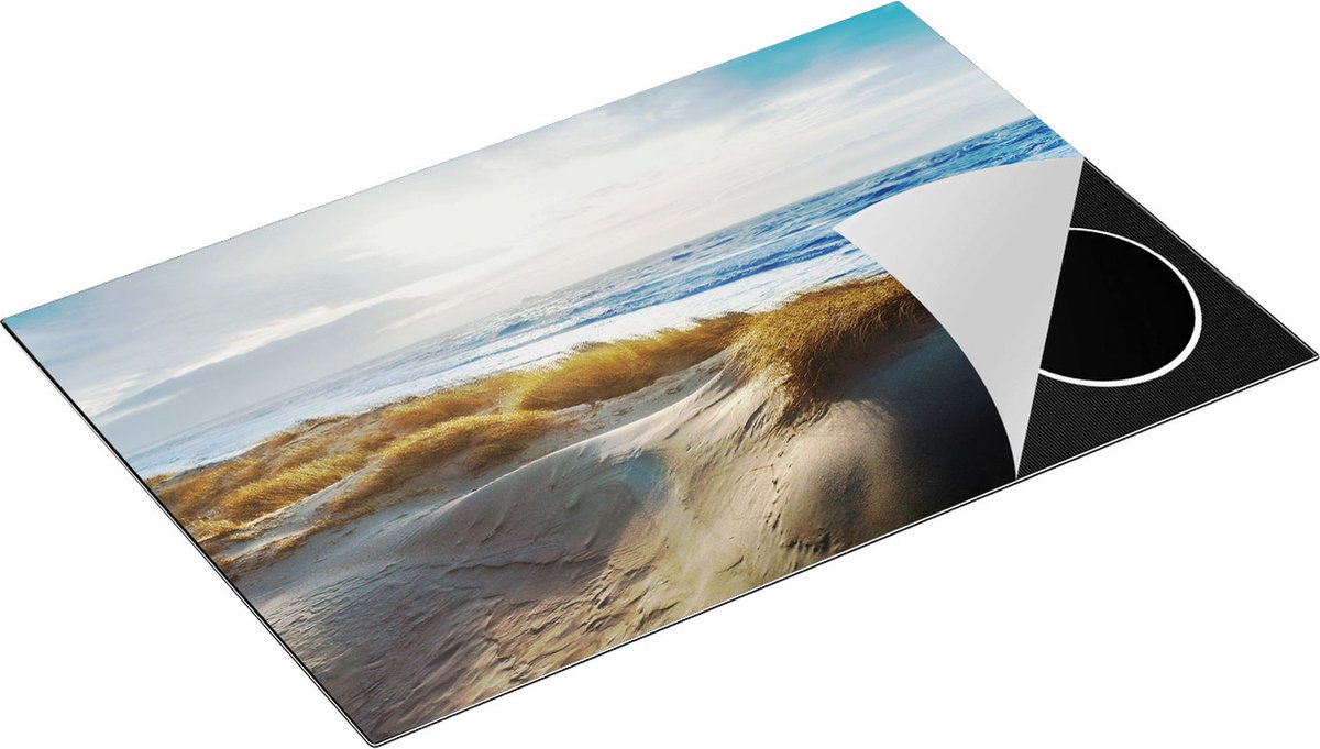 Chefcare Inductie Beschermer Duinen en Zee - 81,6x52,7 cm - Afdekplaat Inductie - Kookplaat Beschermer - Inductie Mat