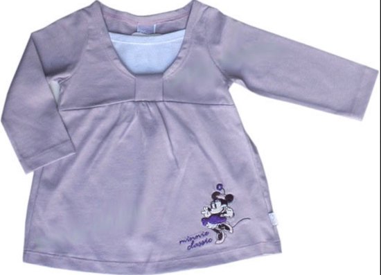 Disney - Minnie Mouse - Meisjes Kleding - Longsleeve -Lila Paars - T-shirt met lange mouwen - Maat 86