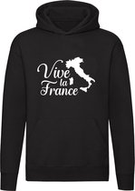 Vive la Fance Italië Hoodie | frankrijk | rome | parijs | Unisex | Trui | Sweater | Hoodie | Capuchon | Zwart