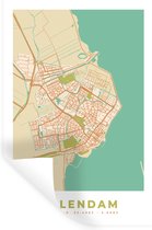 Stickers Stickers muraux - Carte - Carte - Volendam - Plan de la ville - 60x90 cm - Feuille adhésive