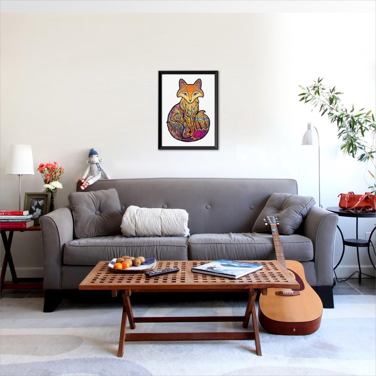ACROPAQ Houten puzzel vos – 200 stukjes – A3 formaat (420 x 297 mm) – Houten legpuzzel dieren voor kinderen en volwassenen — cadeau in Spellen & Speelgoed - foto 7
